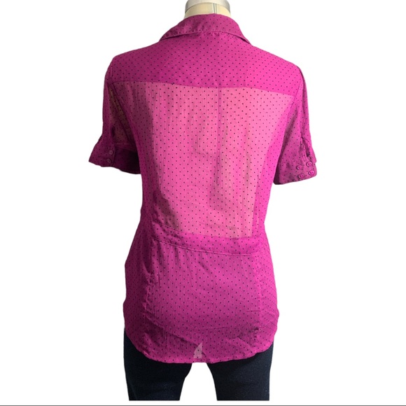 Jessica Purples & Black Polkadot Semi Transparent Short S Size M - Picture 2 of 12